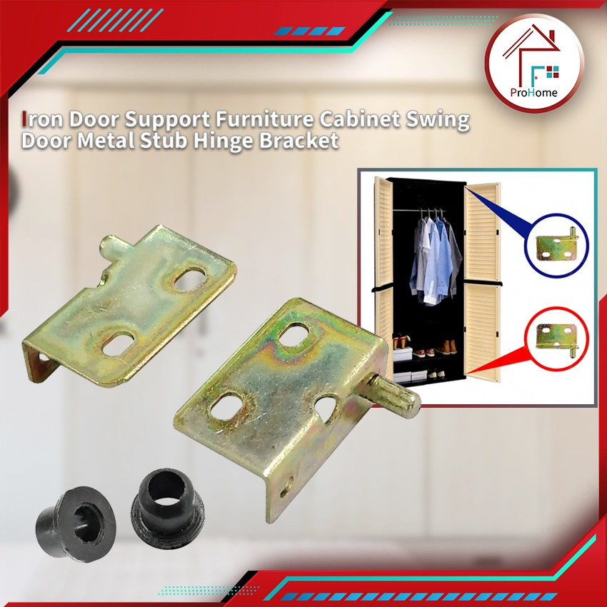 Iron Door Support Furniture Cabinet Swing Door Metal Stub Hinge Bracket ...