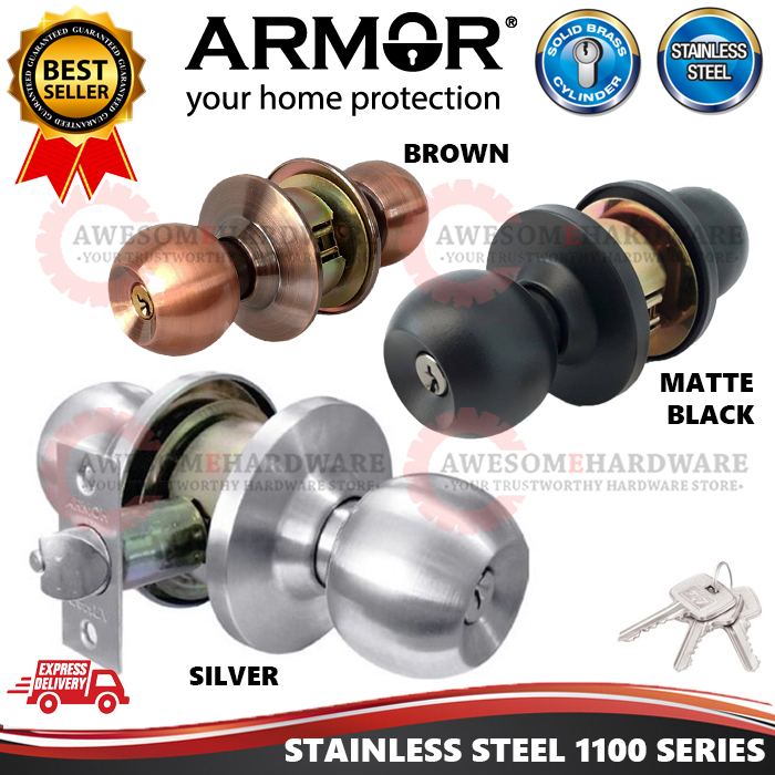 ARMOR ACL1100 SUS304 STAINLESS STEEL CYLINDRICAL DOOR LOCK SET DOOR
