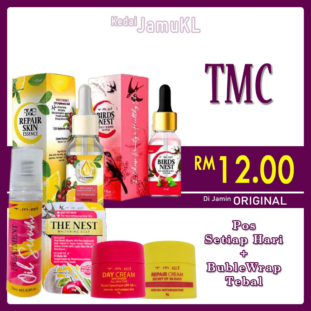 TMC repair cream skincare sets Original HQ T M C Set Muka 5in1 Harga Promosi TMC 5 in 1 repair