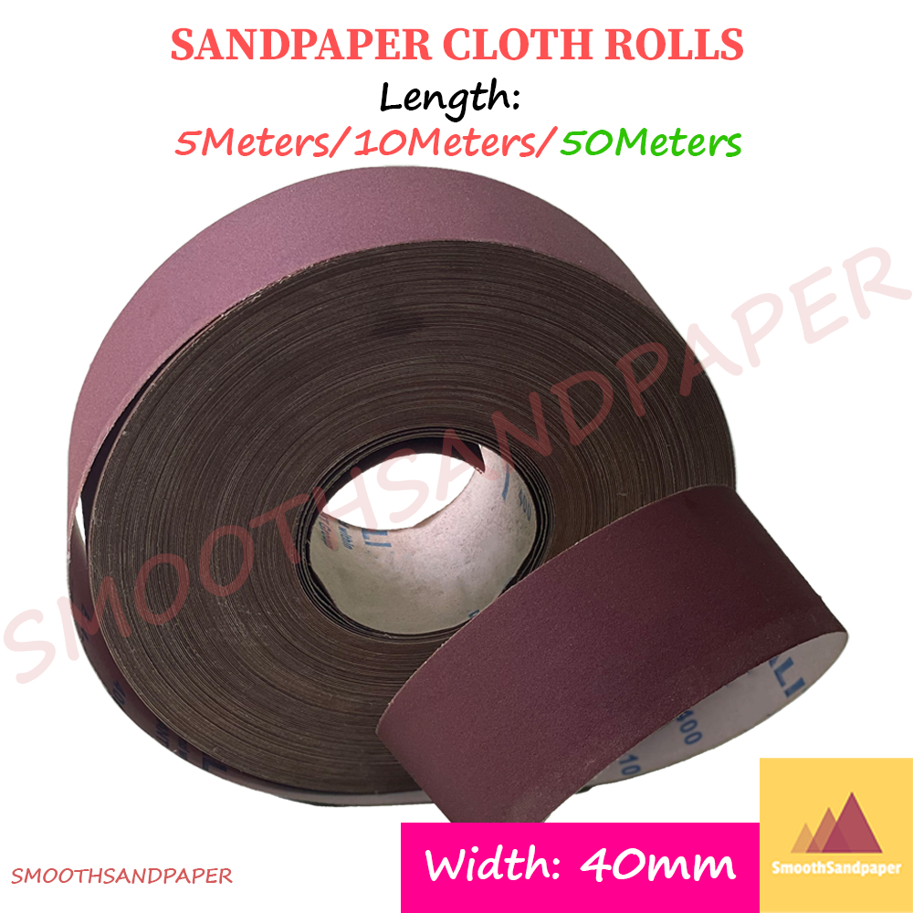 Sandpaper Cloth Roll 40mm Width Aluminium Oxide KAIN 软布砂布卷 image 7