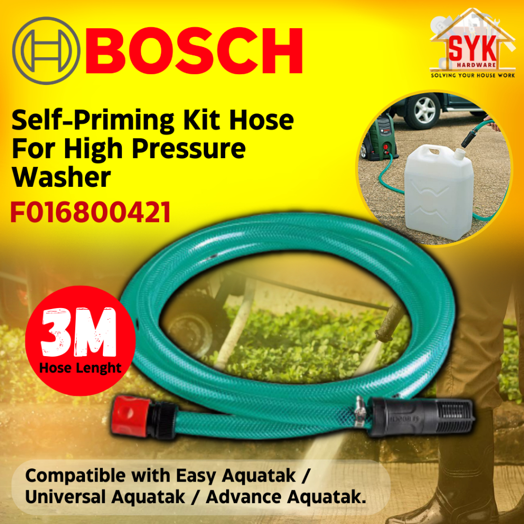 SYK Bosch F016800421 3Meters Self Priming Kit Hose For AQUATAK Series