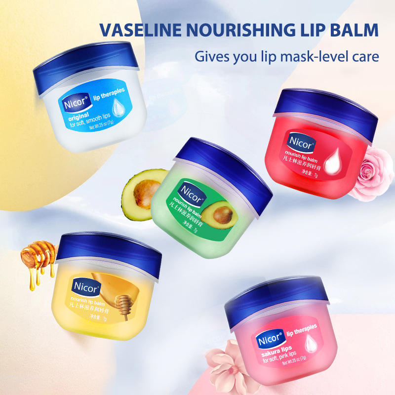 READY STOCK NICOR vaseline lip balm moisturizing lip mask men and