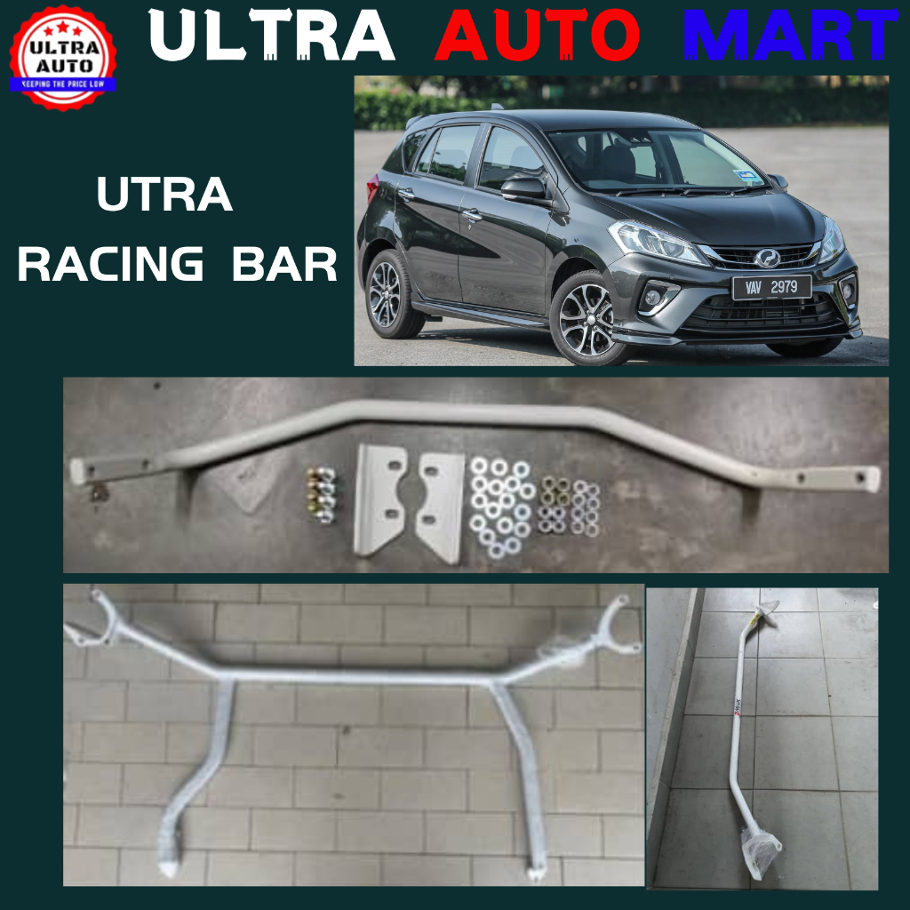 SAFETY BAR PERODUA MYVI GEN3 NEW 2018 2022 FRONT STRUT BAR REAR ANTI