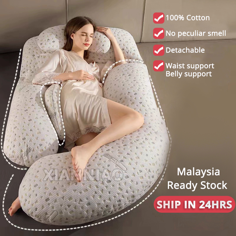 【1 Year Warranty】Pregnancy pillow bantal mengandung maternity pillow special multifunctional u shape pillow breathable maternity pillows