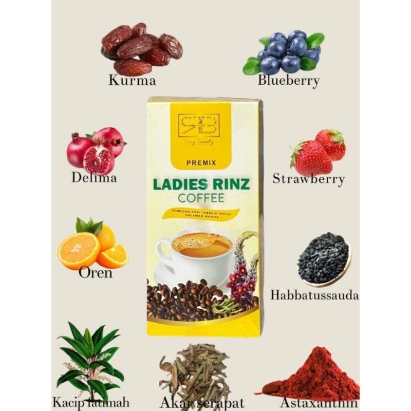 Ladies Rinz Coffee(by madam Rinz) coffee terbaik (BUY 2 BOX GET FREE GIFT FROM LONDON)