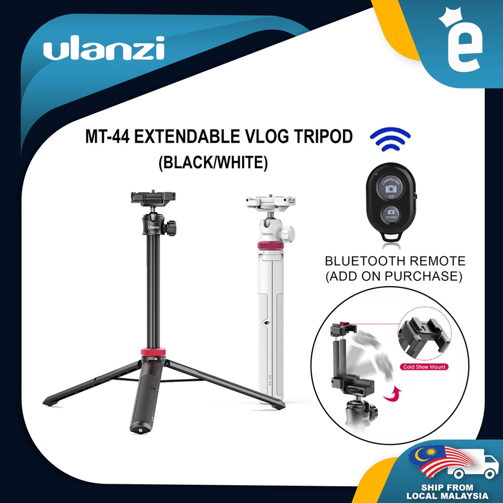 Ulanzi MT-44 Extend Tripod For DLSR Camera Phone Vlog Tripods With Cold Shoe Phone Mount Holder for Microphone LED Light