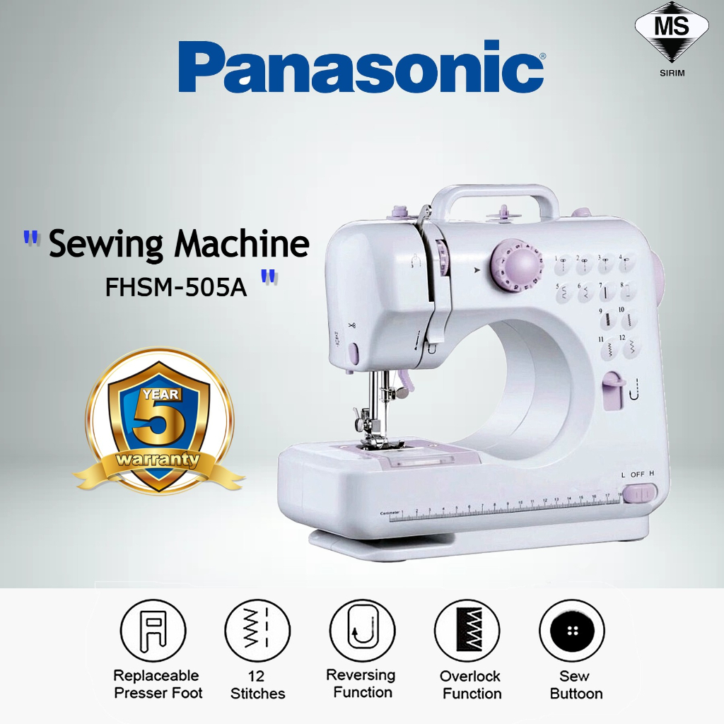 PANASONIC Sewing machine FHSM 505A pro upgraded 12 sewing portable mini ...