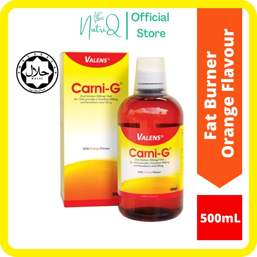 Valens Carni-G (500ml) L Carnitine Fat Burner Oral Solution Weight Management Burn Belly Boost Energy