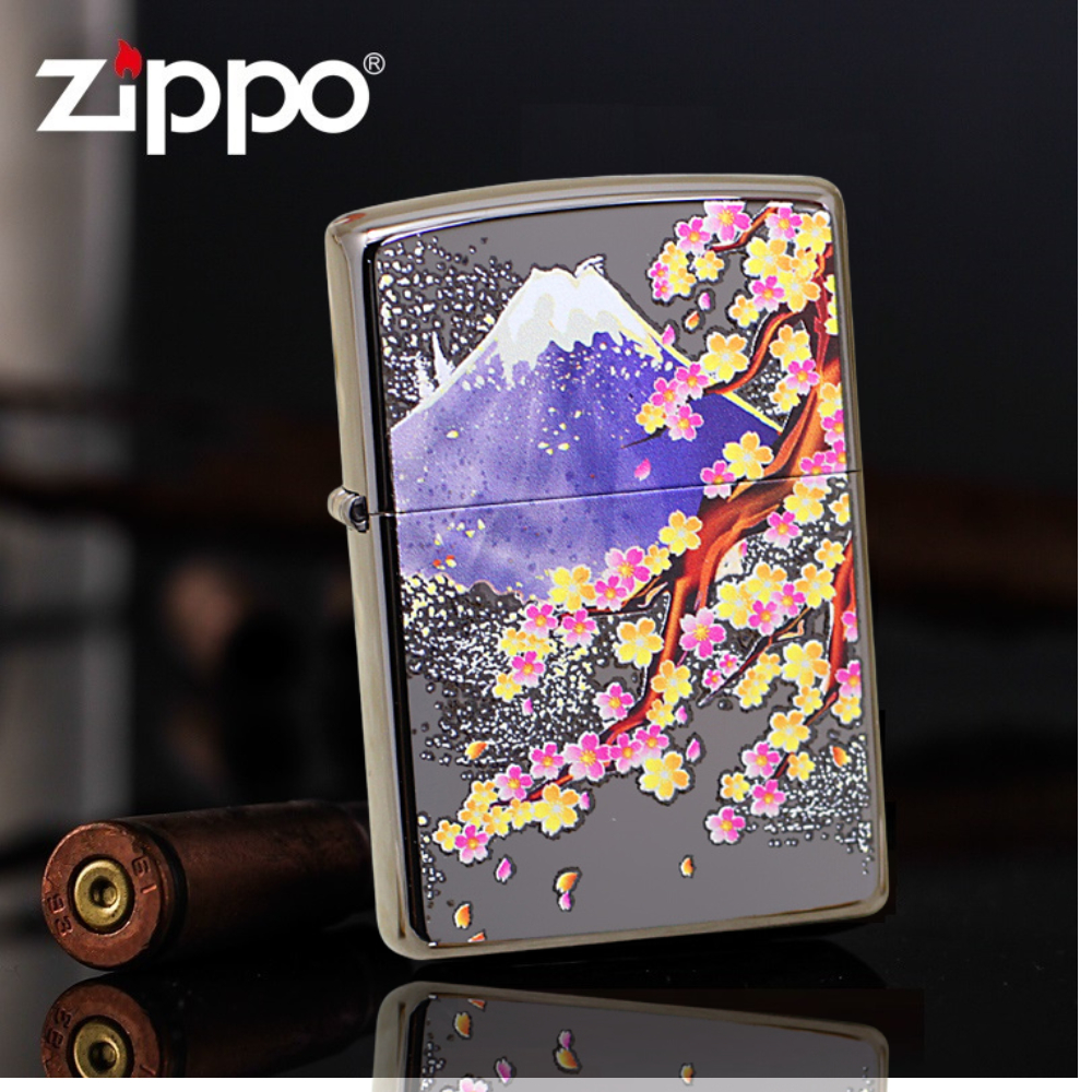 Black Ice Japan Mount Fuji Cherry Blossom 634814 Zippo Lighter Shopee