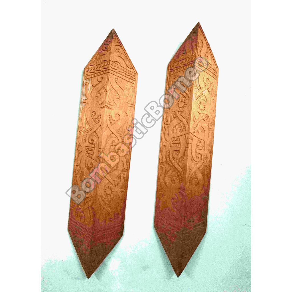 Sarawak Dayak Wooden Shield /Terabai Iban /Big Shield /Borneo Handicraft /Home Decor 砂拉越伊班族大木盾手工雕刻装饰品