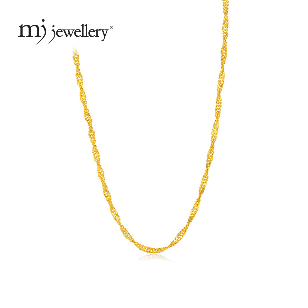 MJ Jewellery 916/22K Gold Wave Necklace R001
