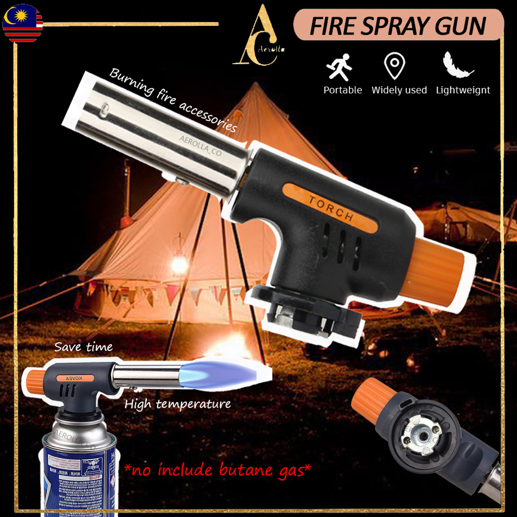 [NEW] Multipurpose Portable Camping Gas Torch Butane Burner Blow Welding Fire Maker BBQ Lighter Spray Flame Gun 迷你喷火枪