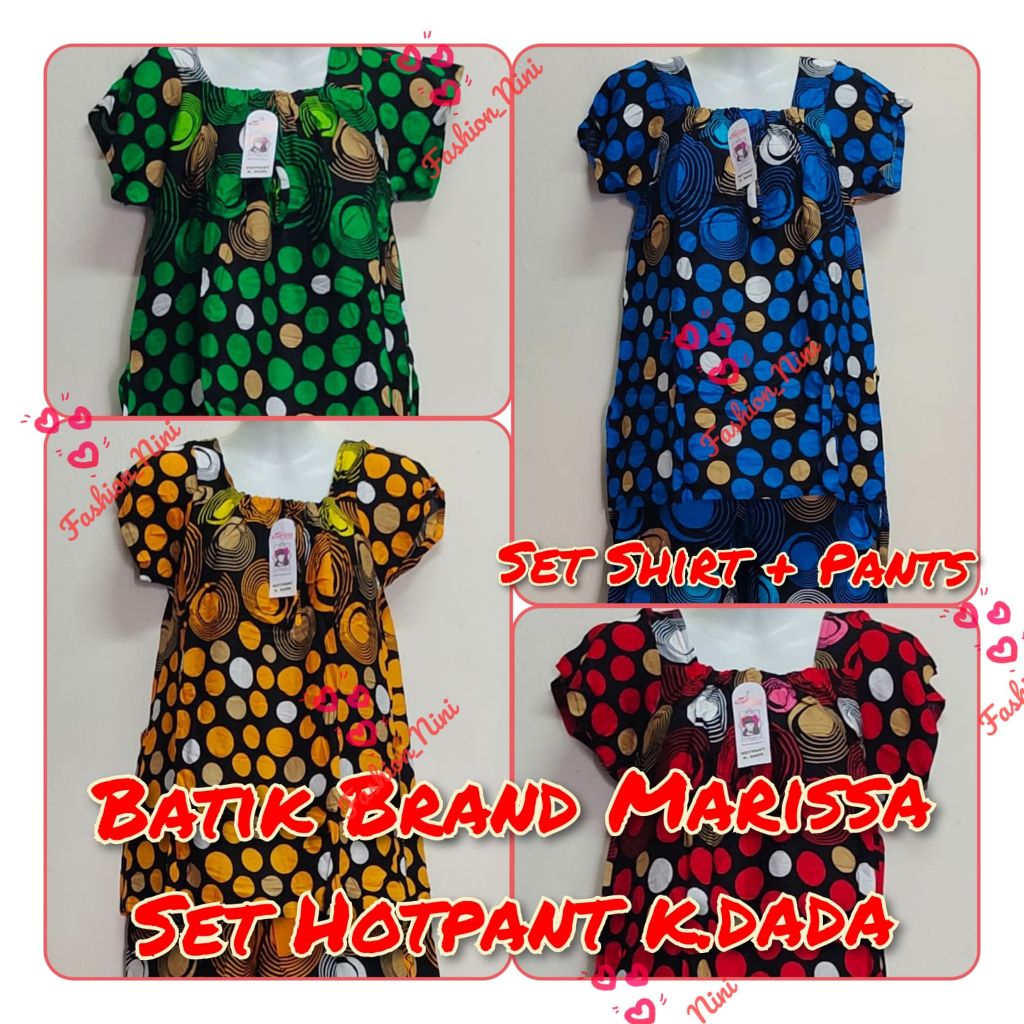 Baju Batik & Seluar 1 Set Premium Rayon ( . ) Berkualiti/Batik Indonesia Casual SleepWear