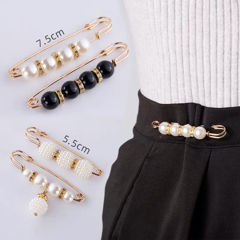 Waist Brooch Buckle Pin Pant Fix Size Tool Dress Pin Kerongsang Tudung Kerongsang Kebaya Hijab Pin Tudung防走光收腰裤神器裤子扣针别针