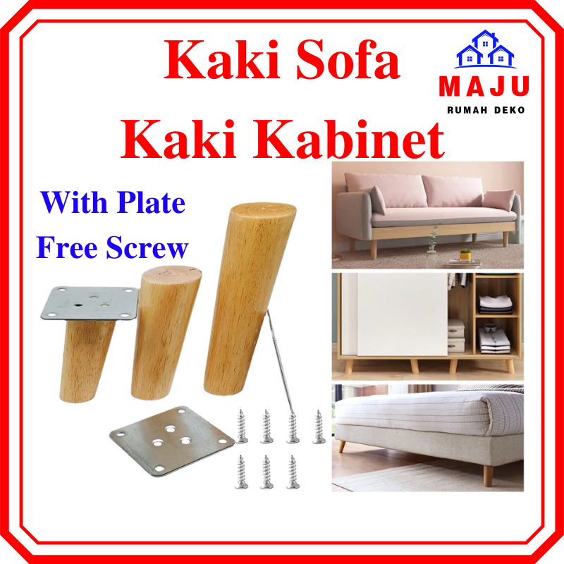 MAJU Kayu Kaki Sofa Solid Wood Leg kaki katil Kaki Kaki Kerusi
