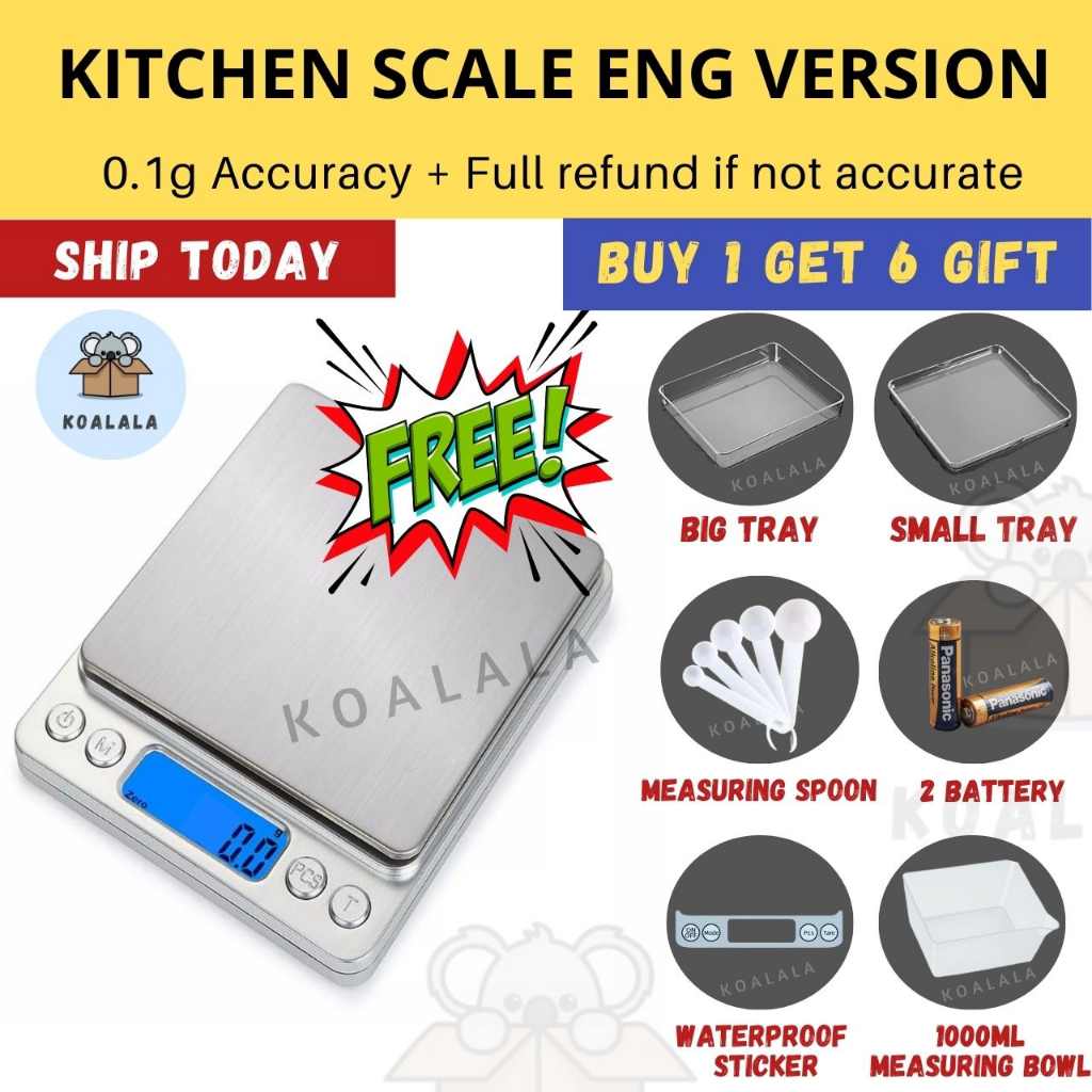 Eng Version! Precision LCD Digital Scales 3000g Mini Electronic Grams Weight Balance Scale Baking