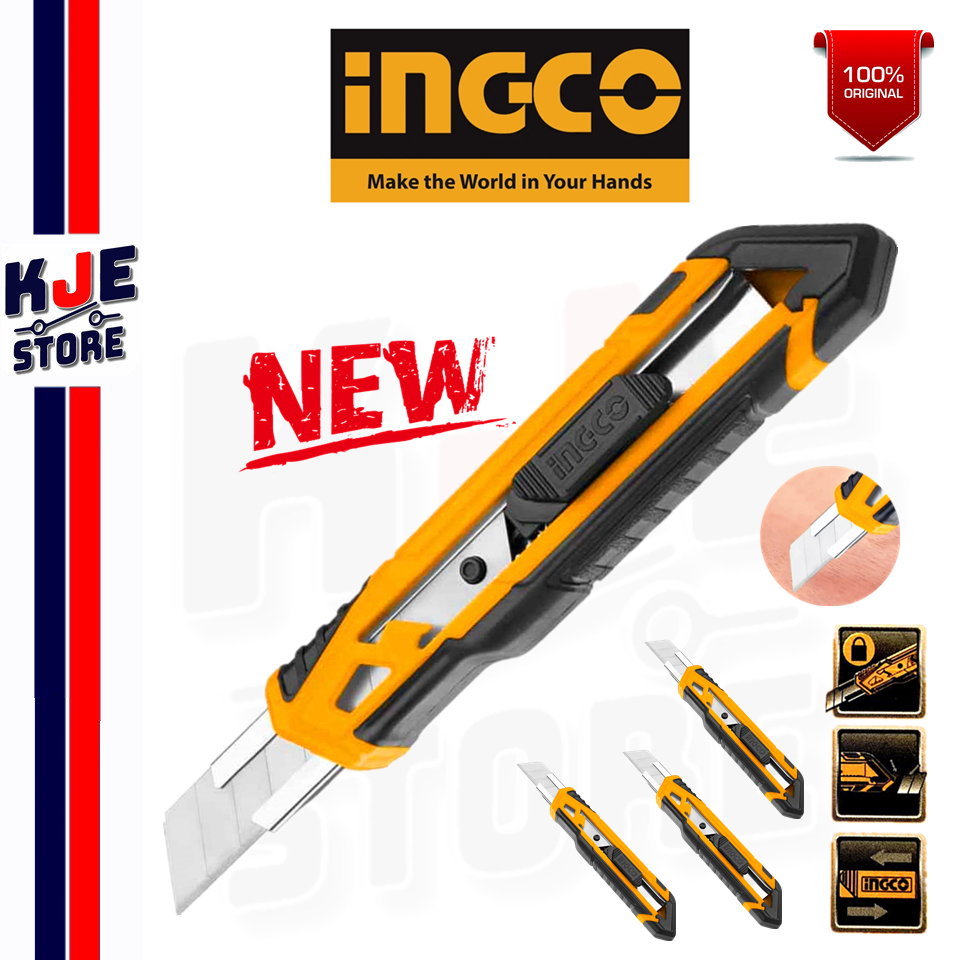 INGCO Snapoff Blade Knife / Knife Cutter / Blade 18x100mm Shopee