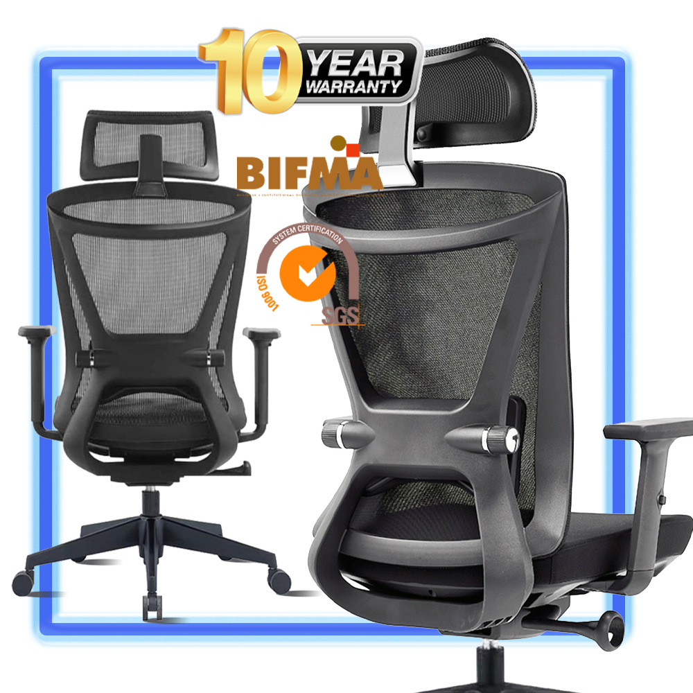 Office Chair 328-3D-BLK Ergonomic Highback Mesh Winner Chairs / Computer Chair