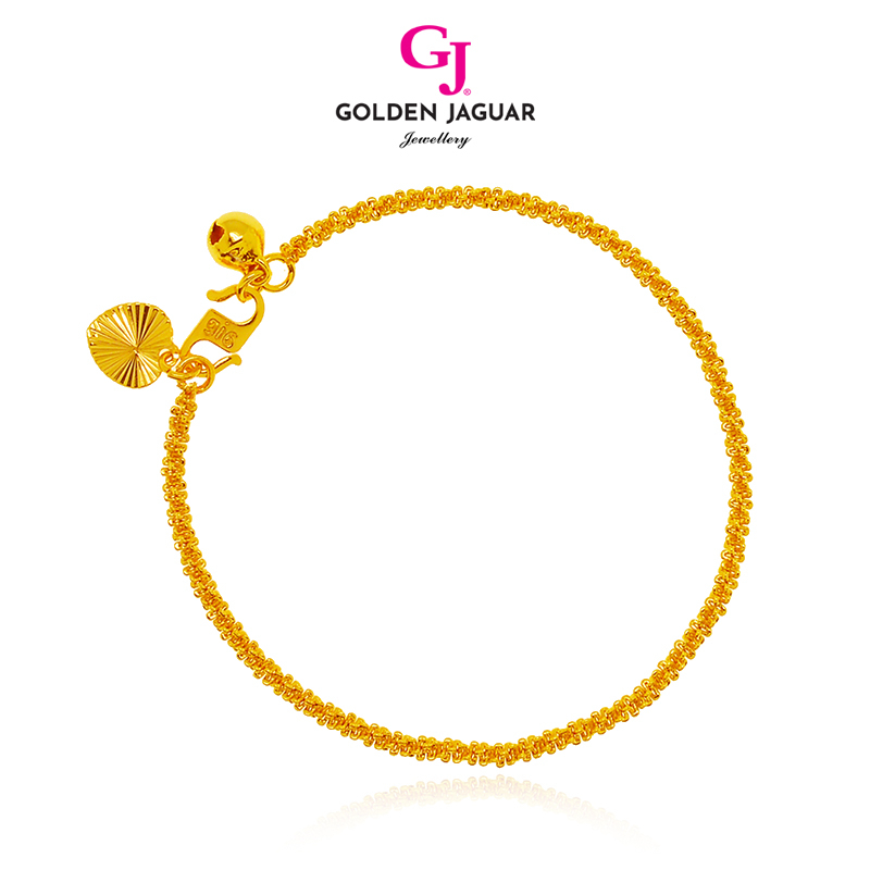 GJ Jewellery Emas Bangkok Emas Korea 24k Gold Plated Bracelet Gelang Tangan Bulu M (2660401)