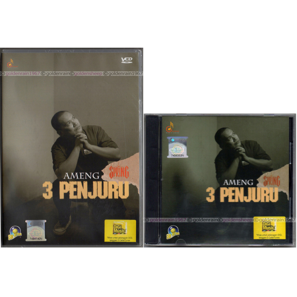 AMENG (SPRING) - 3 Penjuru 2013 ORANGE MUSIC ZONE AUDIO CD + MTV VCD KARAOKE SET + SPECIAL EDITION 20pages BOOKLET