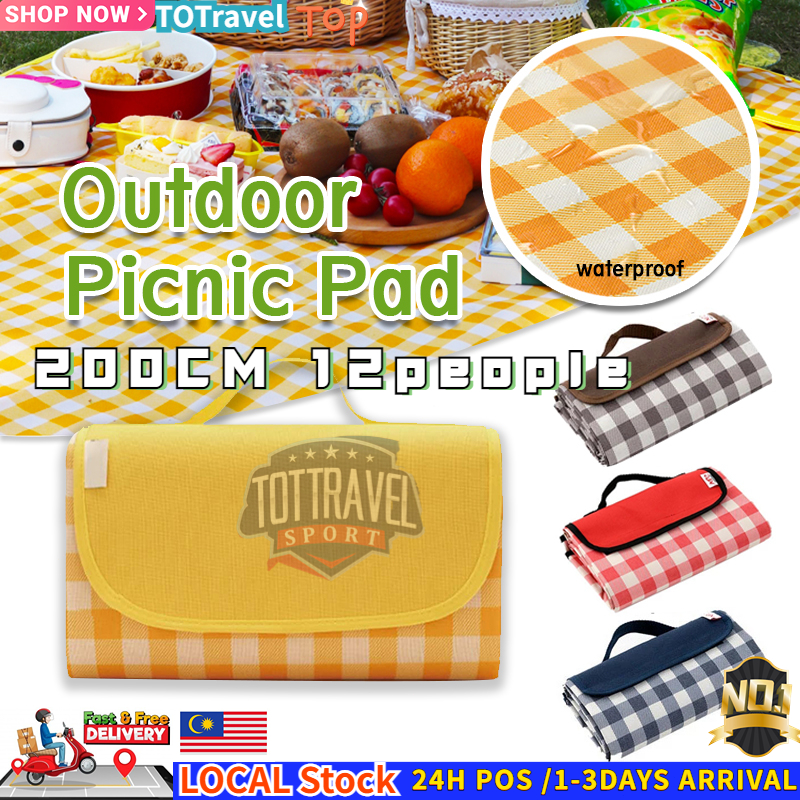 READY STOCK2M*2M✨Outdoor Picnic Mat Camping Mat Easy Carry/Tikar Mat Berkelah Lipat Beach Blanket home party playma