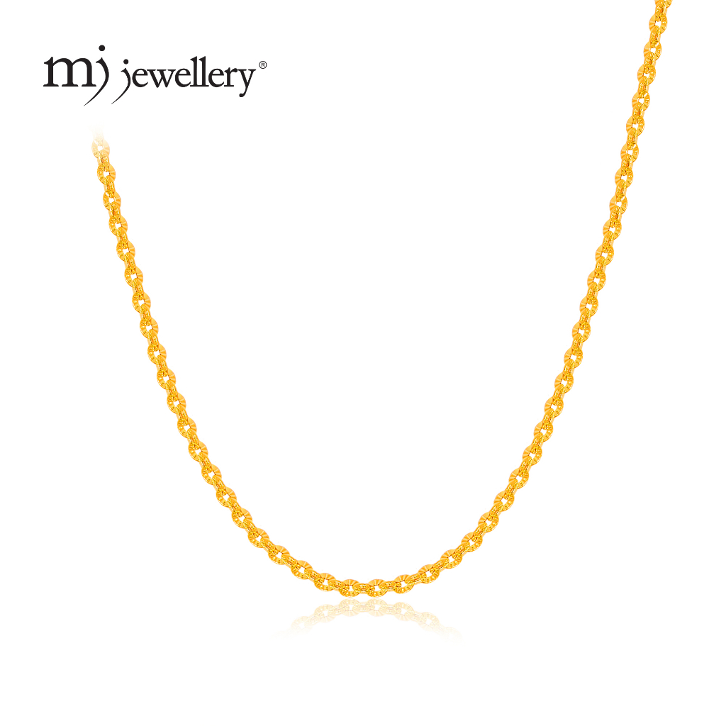 MJ Jewellery 916/22K Gold Hollow Sunflower Polo Necklace R029