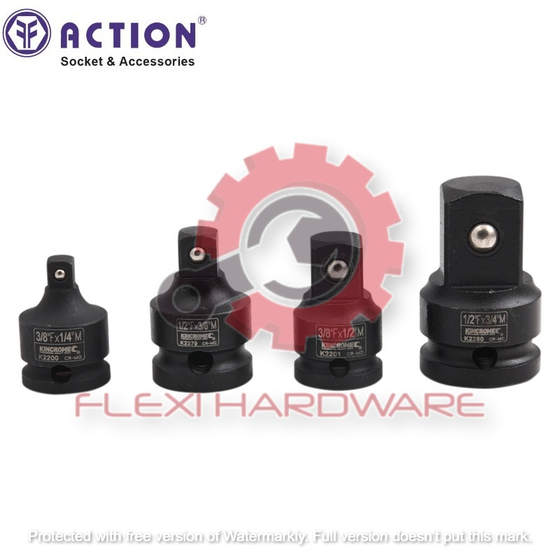 ACTION Heavy Duty Impact Adapter Socket (1/4" to 1")