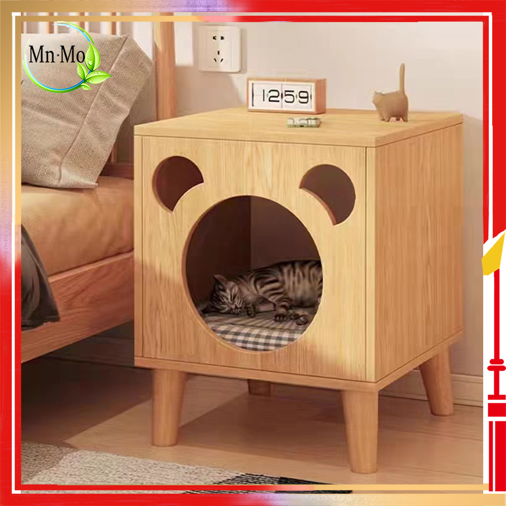 Sangkar Kucing Solid Wood Giant Cat Cage Anak Kucing Toughened Glass