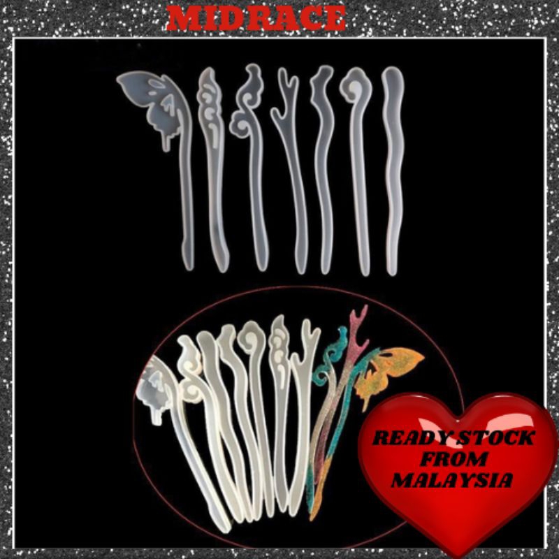 Midrace ✓Ready Stock Malaysia✓Silicone Mold Hairpin Stick mould Penunjuk Mengaji Quran iqra