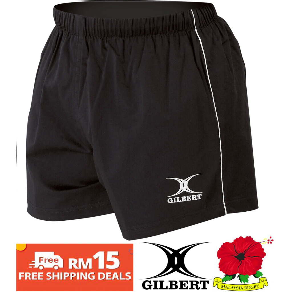 GILBERT PHOTON MATCH SHORTS RUGBY SELUAR GAME RAGBI - BLACK/NAVY