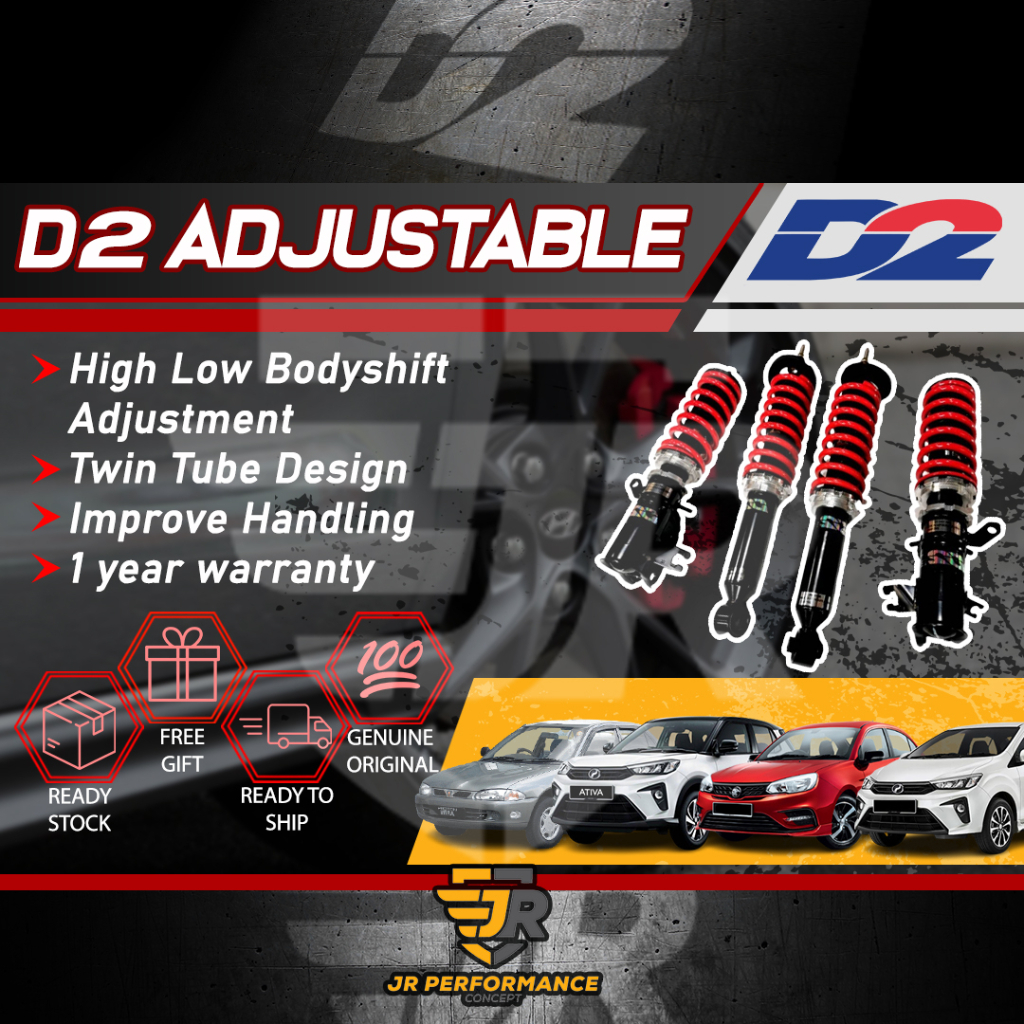 D2 Hi Low High Low Body Shift Adjustable Absorber Axia Bezza Aruz Ativa