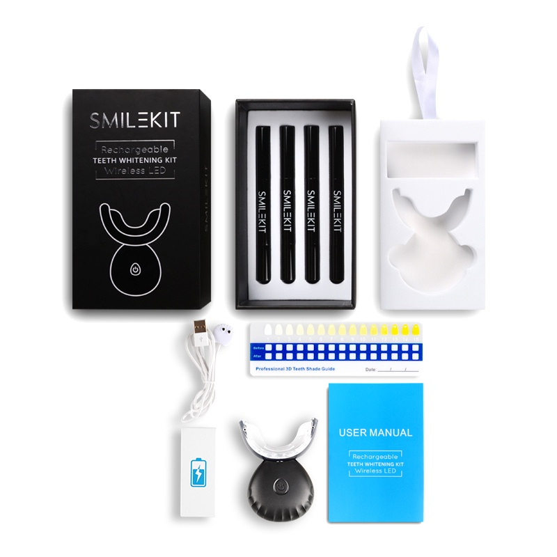NEW StockTeeth Whitening Set Tooth Oral Care Home Use Teeth Whitening Kit Teeth Whitening Gel With LED Accelerator Light