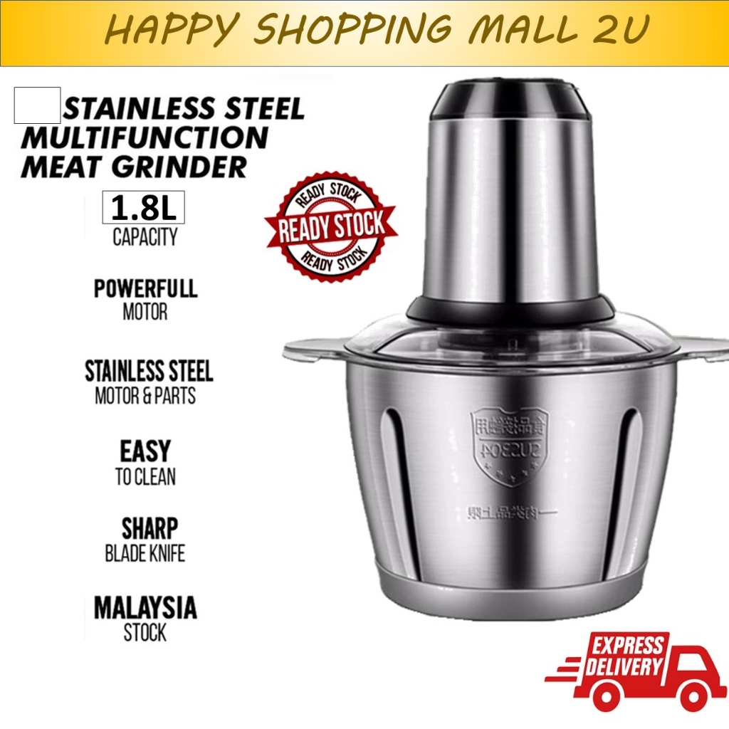Stainless Steel High Power Multifunction Meat Grinder (2 / 3 Liters), Mesin Pengisar Daging