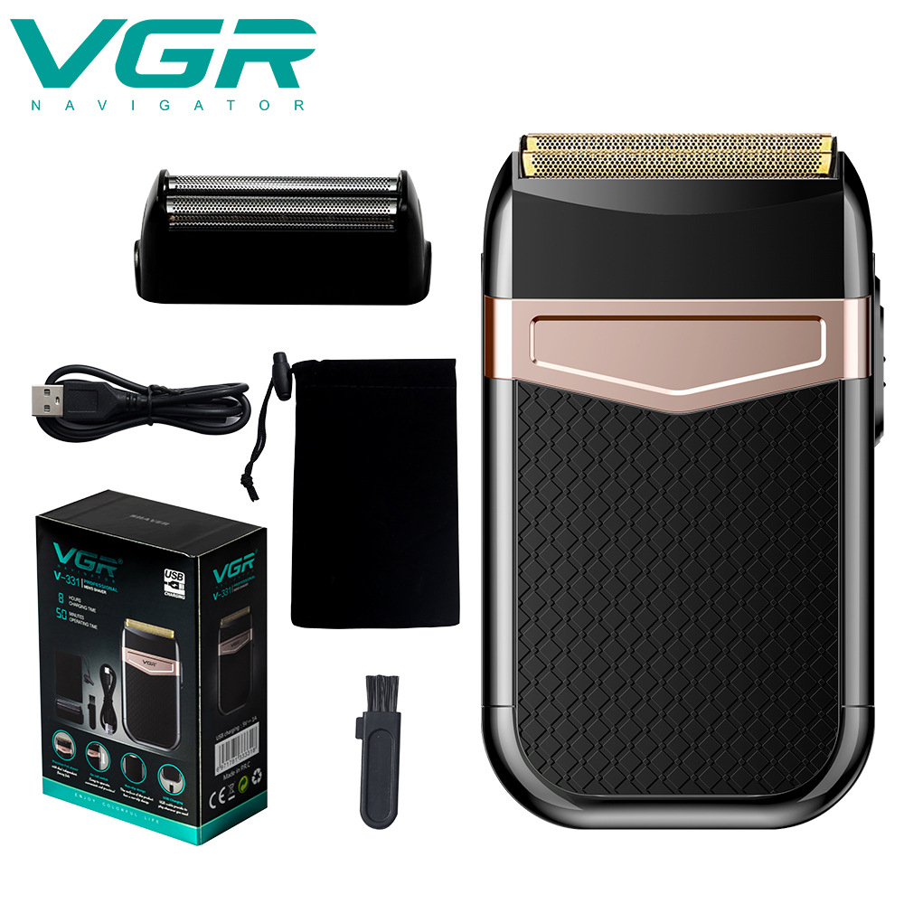 VGR V-331 Portable Electric Shaver 2 Floating Head  Waterproof Razor USB man shaver 剃須刀電動 pencukur bulu mesin rambut