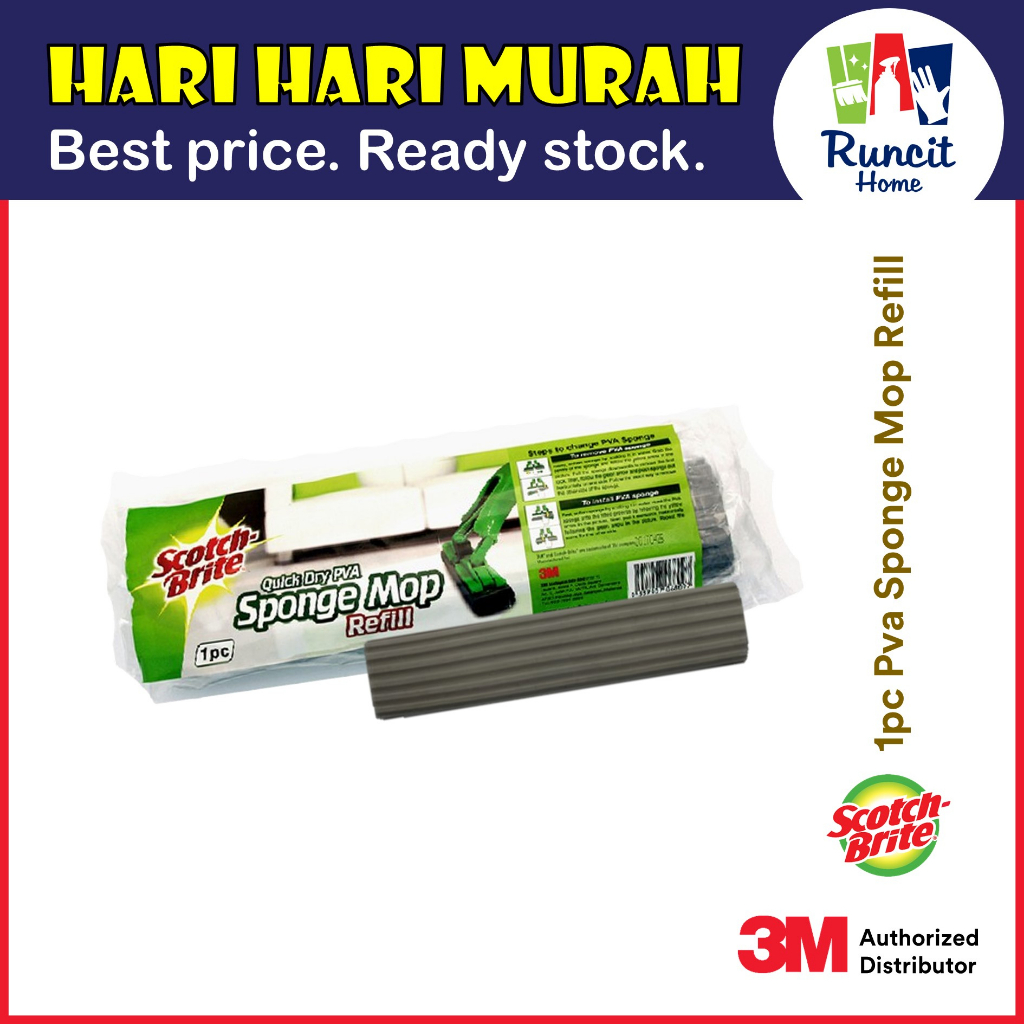 3M Scotch Brite PVA Sponge Mop Refill / Isi Ulang Span Mop PVA (1 Pc