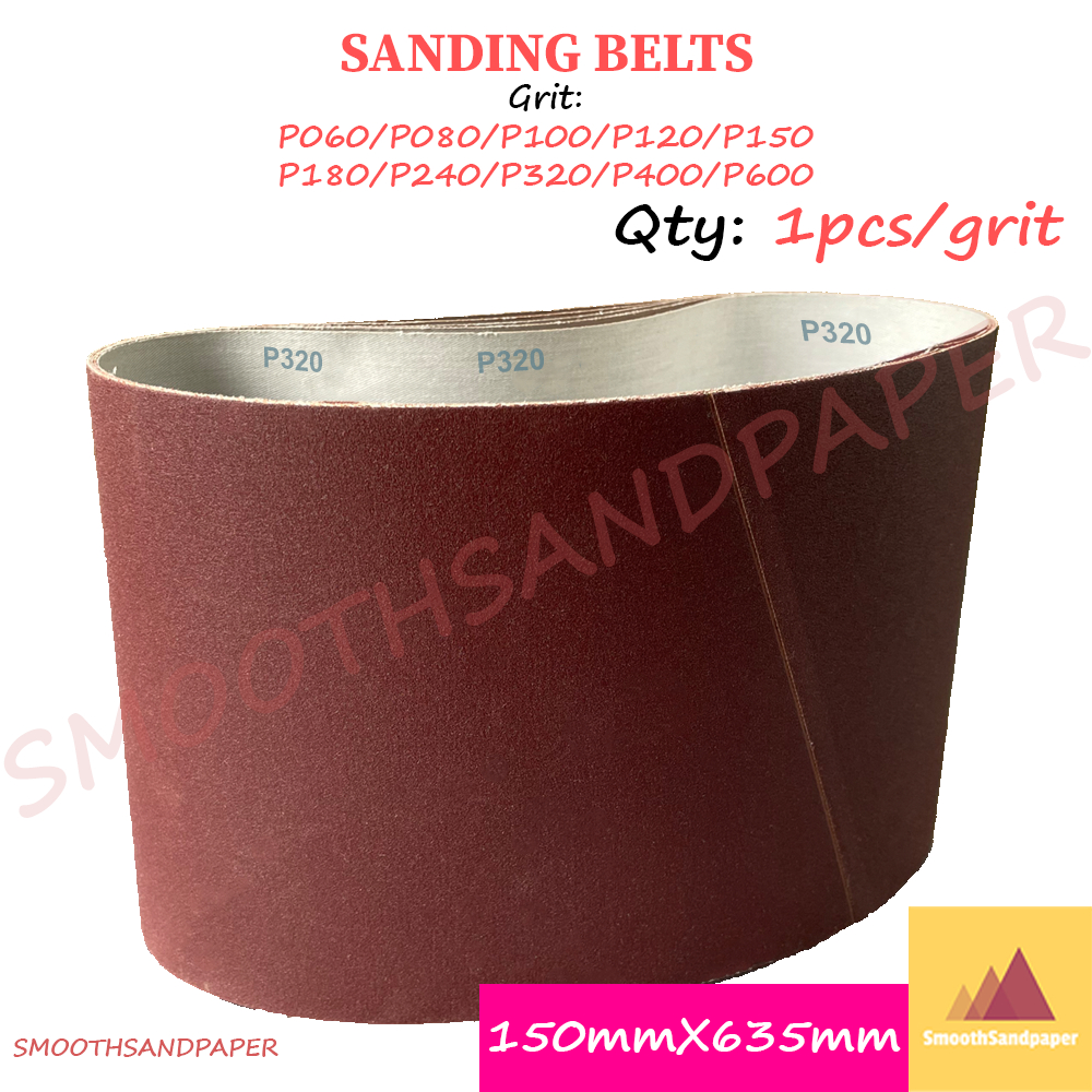 Sandpaper Belts 150mmX635mm (6"X25") Aluminium Oxide Kertas Pasir 砂纸 沙纸 砂带