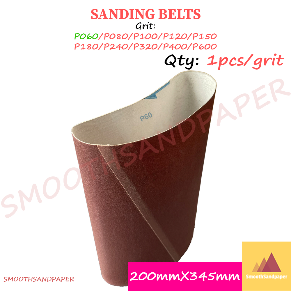 Sanding Belts 200mm X 345mm (8"X13.5") Aluminium Oxide Kertas Pasir 木工家具金属打磨 氧化铝红砂带 image 4