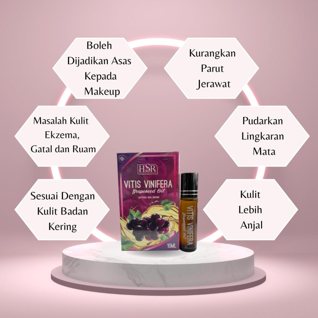 100% ORGANIK HSR VV GRAPESEED OIL (10ml)