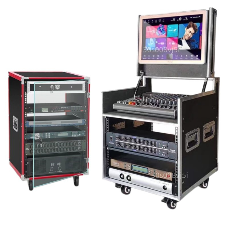 8U/12U/16U Shelf KTV Audio Flight Case With