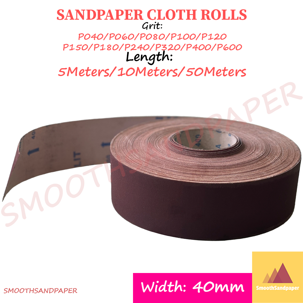 Sandpaper Cloth Roll 40mm Width Aluminium Oxide KAIN 软布砂布卷 image 2