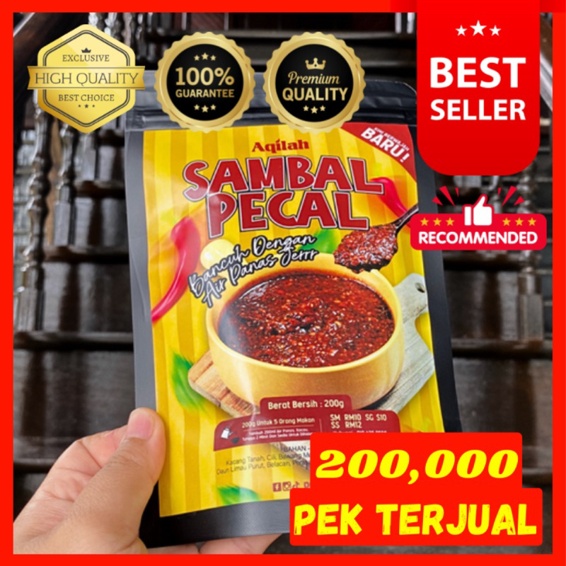 HOT SELLINGSAMBAL PECALKUAH KACANG200g (AQILAH) 100K PACKS SOLD