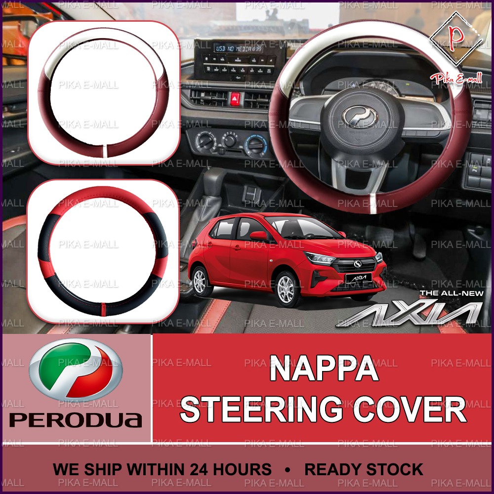 Perodua New Axia 2023 Steering Wheel Cover Leather NAPPA Stereng