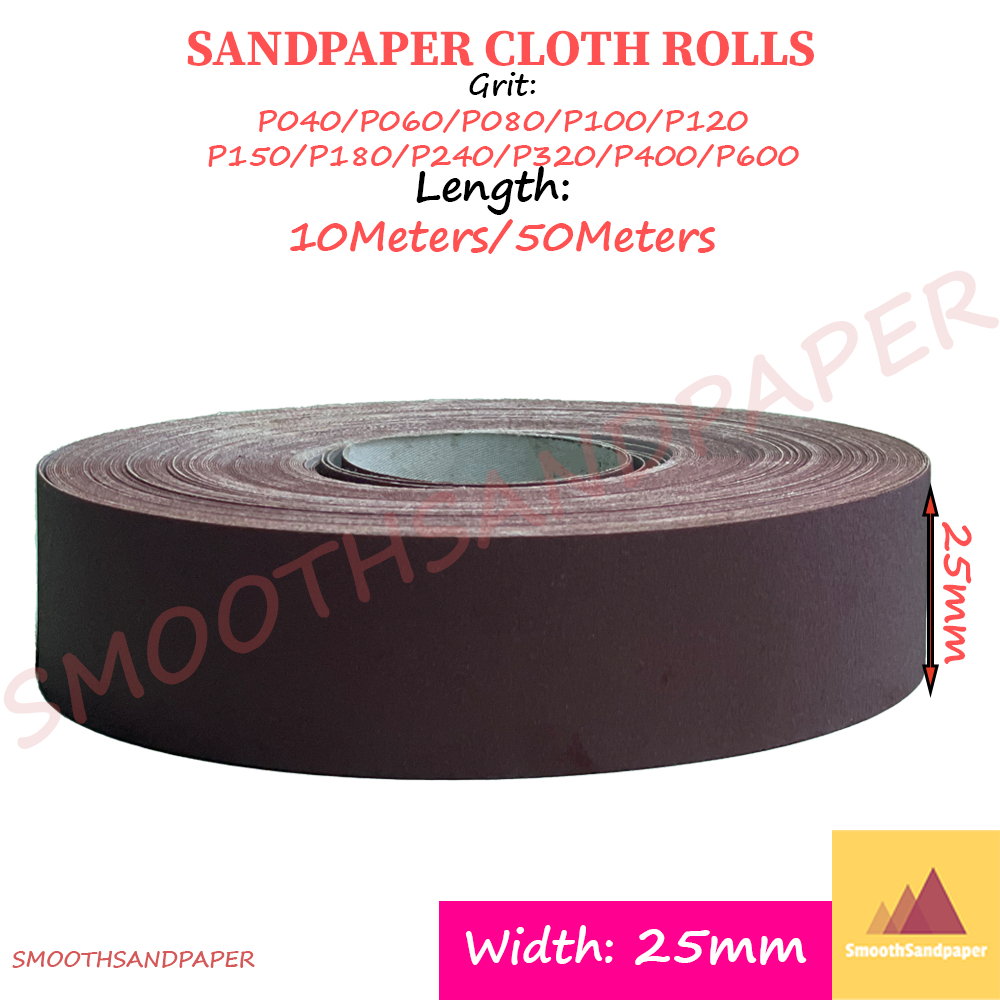 Sandpaper Cloth Roll 25mm Width Aluminium Oxide KAIN 软布砂布卷 image 3