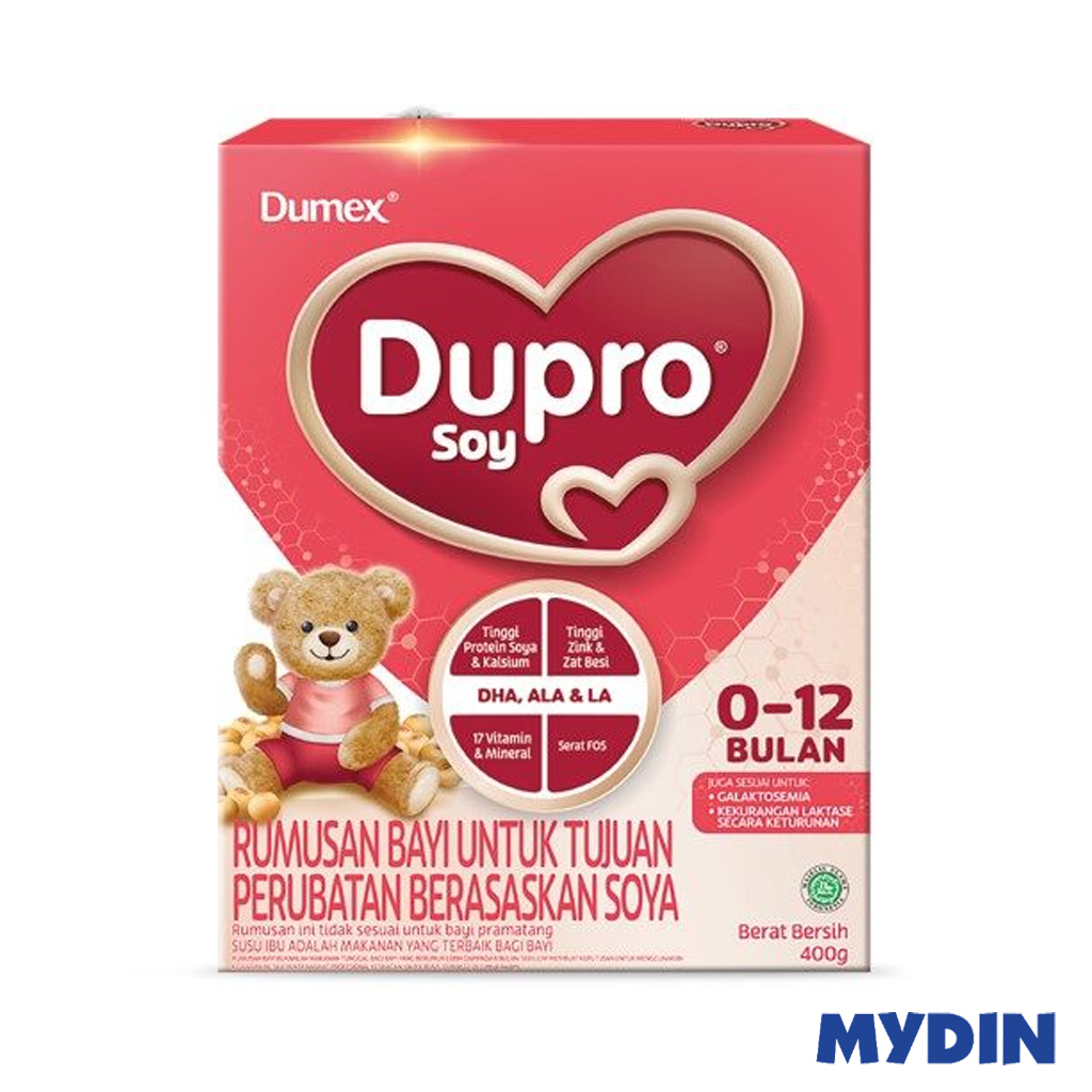 Dumex Dupro Soy Formulated Milk Powder for Infant 012 Months 400g (EXP