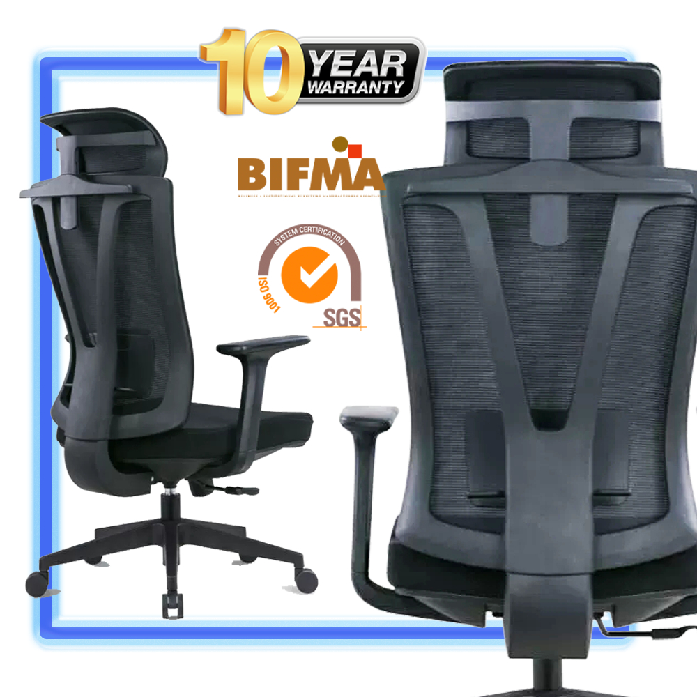 Office Chair 033-3D-BLK Ergonomic Highback Mesh Winner Chairs / Computer Chair