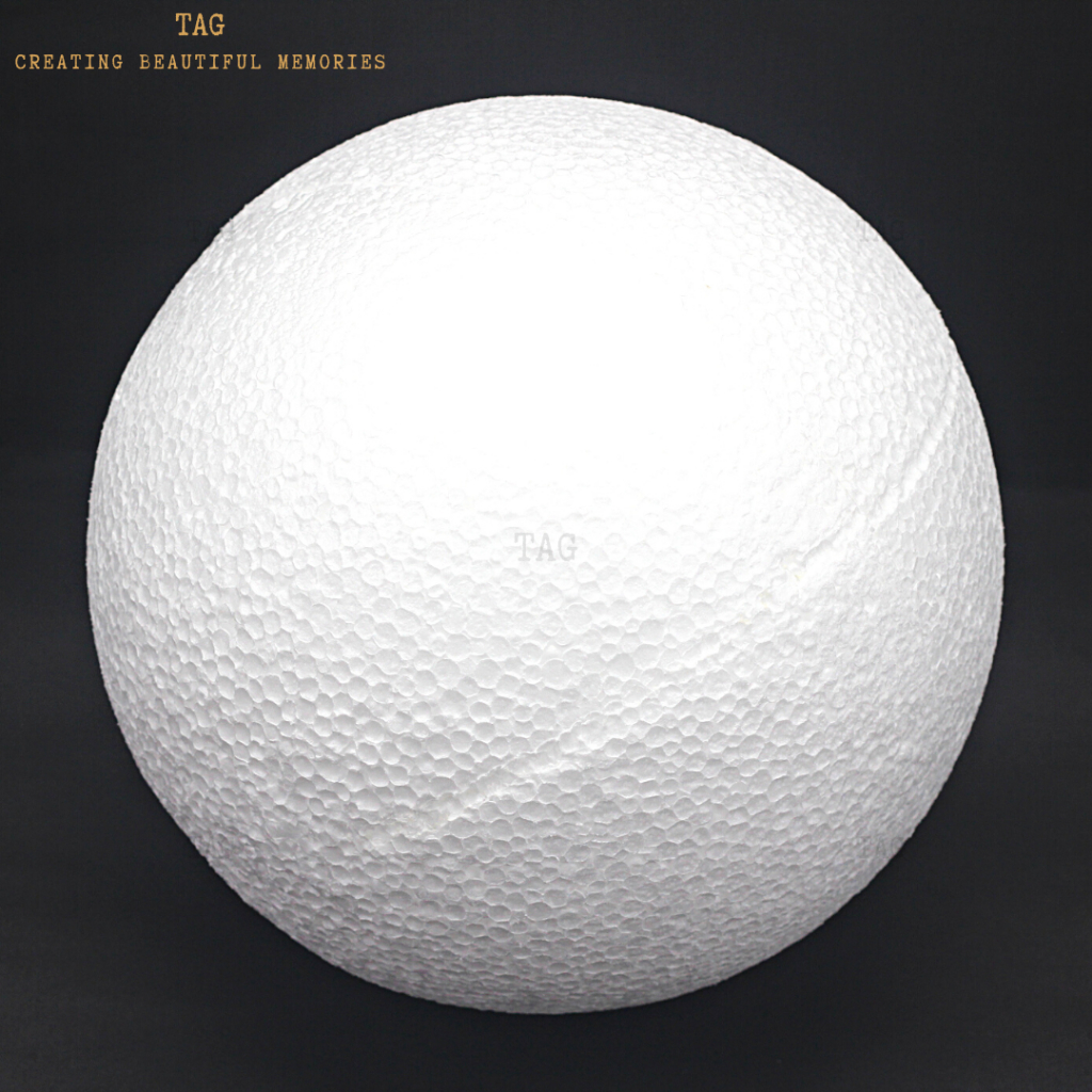 +/-20cm White Round Ball Wedding Craft Decor DIY Polystyrene Polyfoam Foam Bola Putih Kahwin Kraf Hantaran B08 1Pc