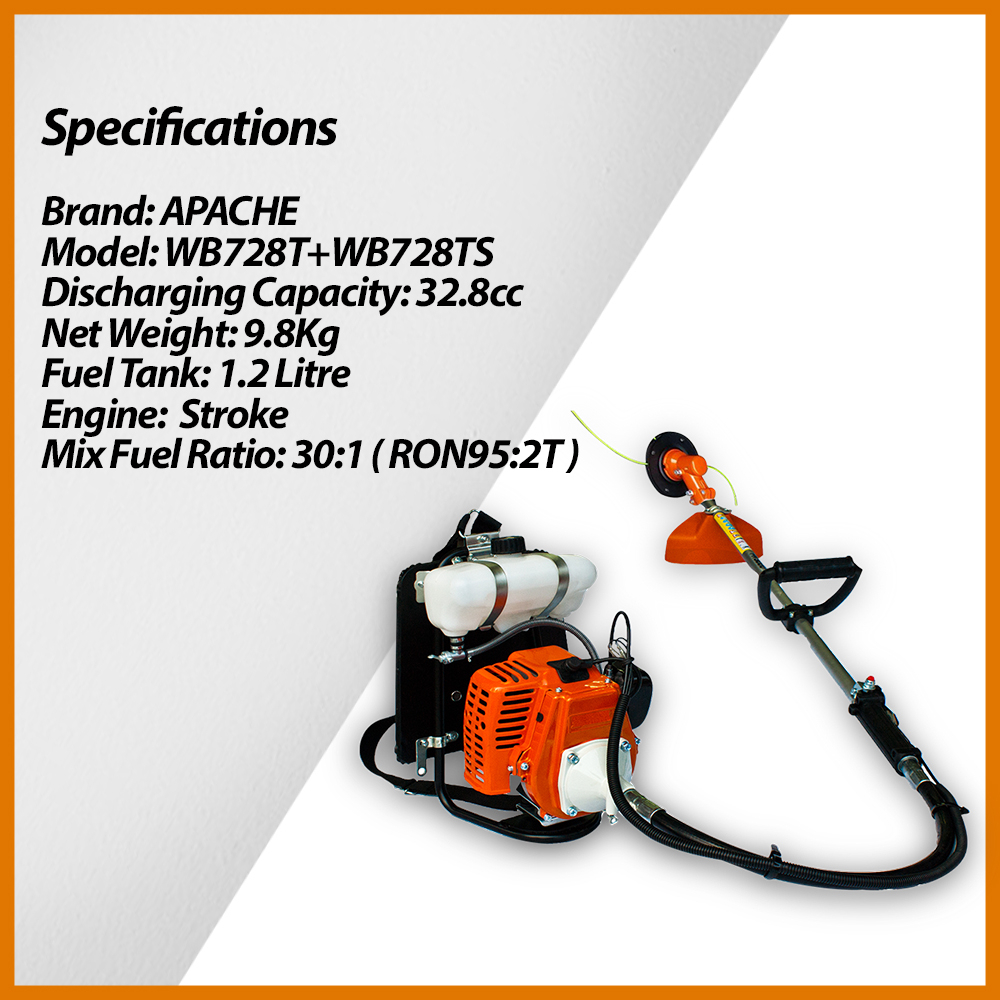 TurboCUT BG328 | MEGA Heavy Duty Mesin Potong Rumput | Backpack Brush Cutter | Grass Trimmer
