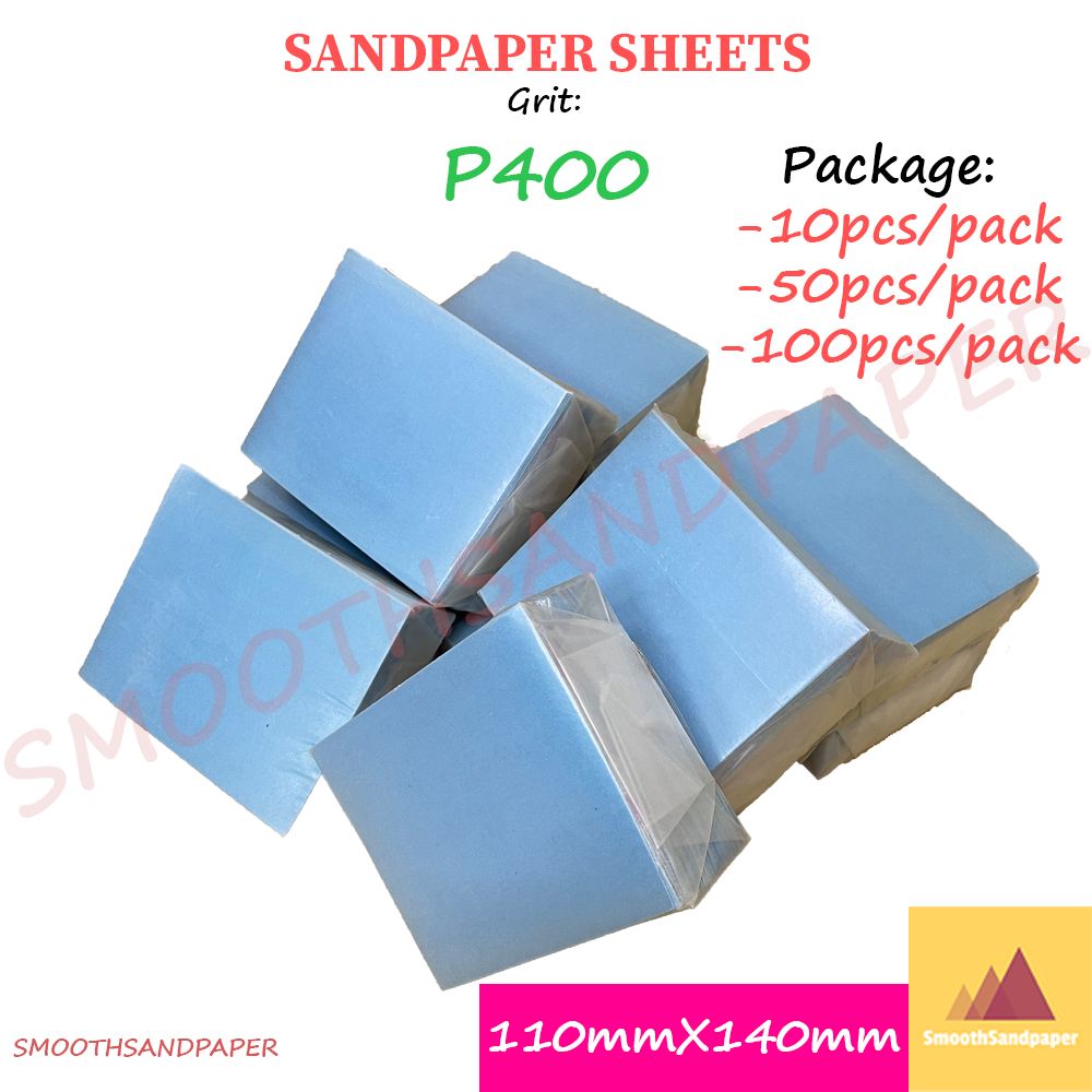 Sandpaper Sheets with VELCRO 110mmX140mm (Blue) Coated Abrasive Amplas image 3