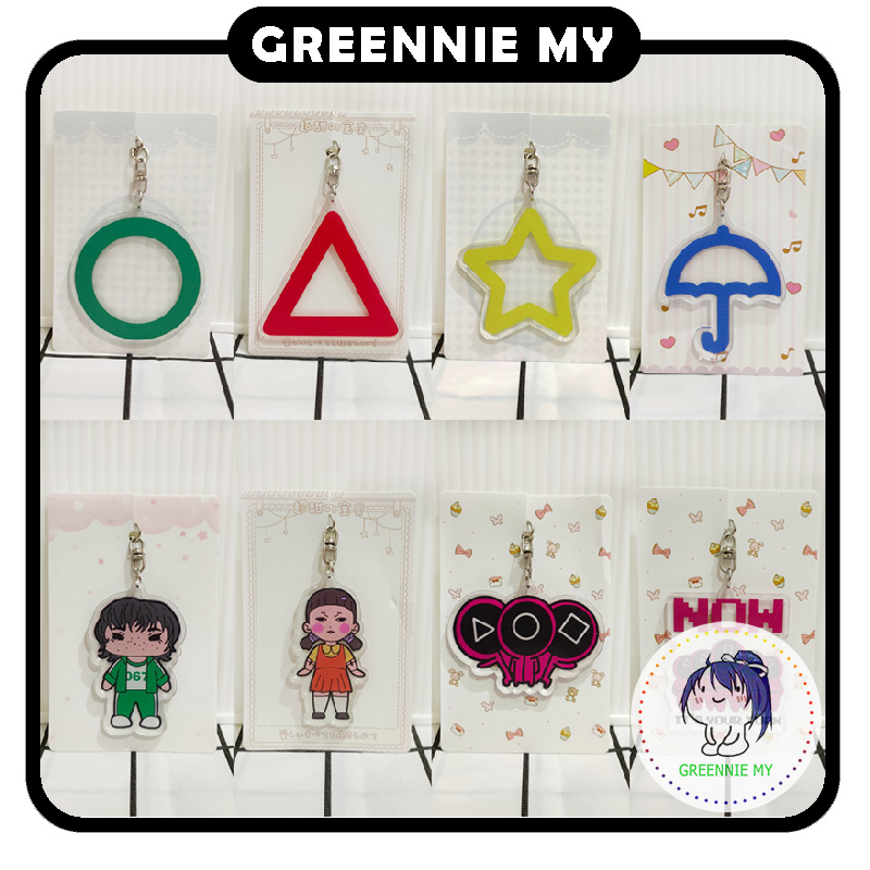 Squid Game Korea Drama Merch Cute Cartoon Character [A] Acrylic Keychain Pendant 韩国鱿鱼游戏剧周边可爱人物亚克力钥匙圈挂件