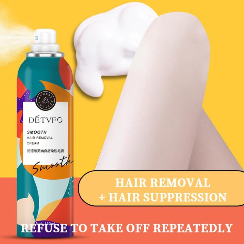 150ml Portable Painless Hair Removal Spray Neutral Armpit Arm Hair Removal Mousse Hair Growth Inhibitor Shaving Cream